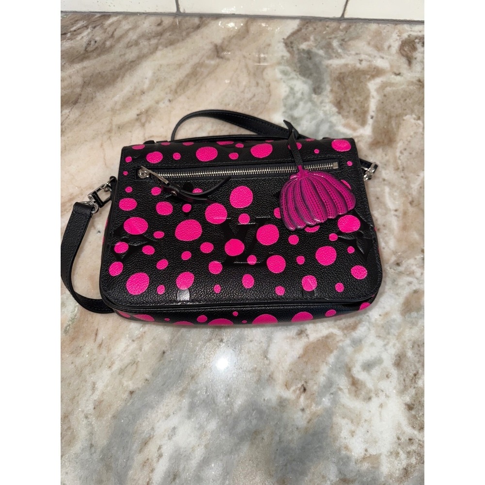Louis Vuitton x Yayoi Kusama Pochette Metis Black Pink Infinity Dots M46395 - Picture 2 of 16